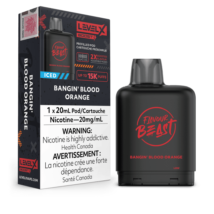 Flavour Beast Level X Boost 25K Pod - Bangin Blood Orange Iced