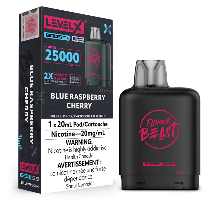 Flavour Beast Level X Boost 25K Pod - Blue Raspberry Cherry
