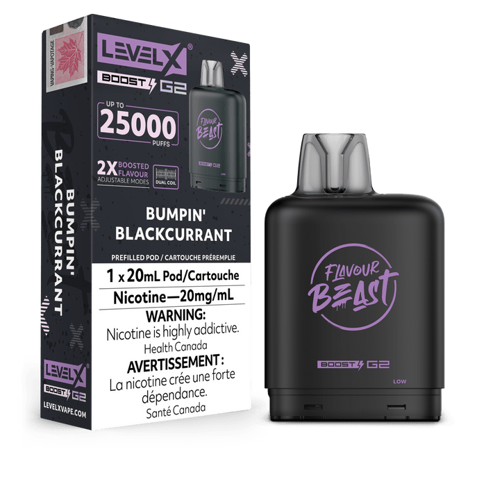Flavour Beast Level X Boost 25K Pod - Bumpin Blackcurrant