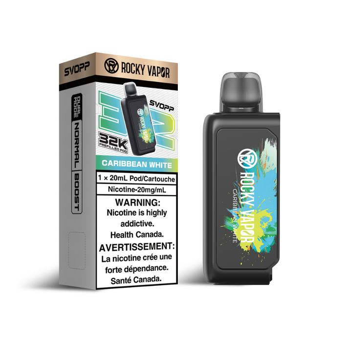Rocky Vapor Svopp 32K Pod - Caribbean White