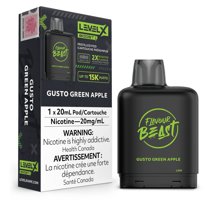Flavour Beast Level X Boost 25K Pod - Gusto Green Apple