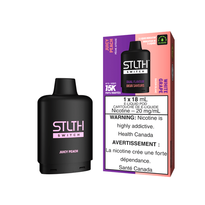 STLTH Loop Switch 15K Pod - Juicy Peach and White Grape
