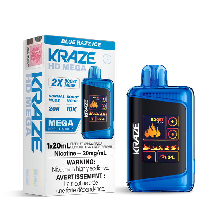 Kraze 20K - Blue Razz Ice