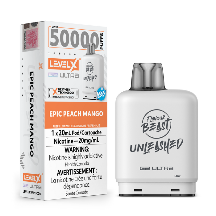 Flavour Beast Unleashed Level X 50K Pod - Epic Peach Mango