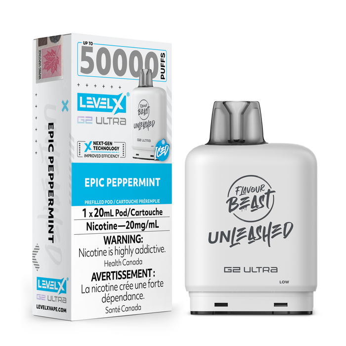 Flavour Beast Unleashed Level X 50K Pod - Epic Peppermint