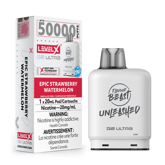 Flavour Beast Unleashed Level X 50K Pod - Epic Strawberry Watermelon