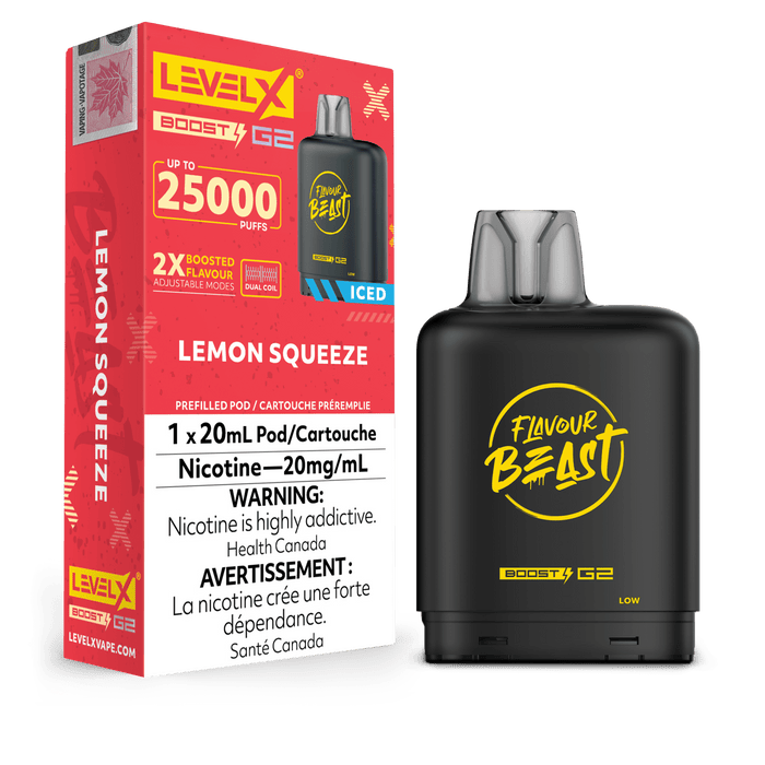Flavour Beast Level X Boost 25K Pod - Lemon Squeeze