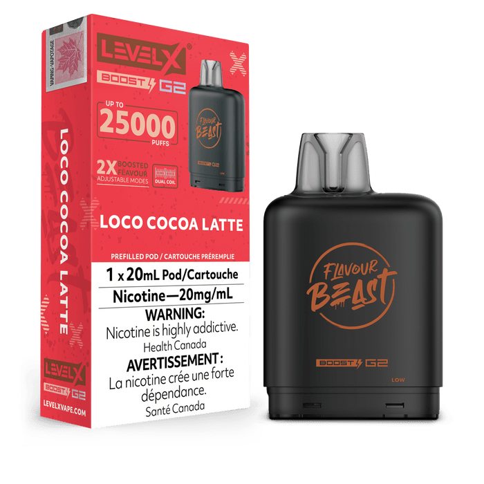 Flavour Beast Level X Boost 25K Pod - Loco Cocoa Latte