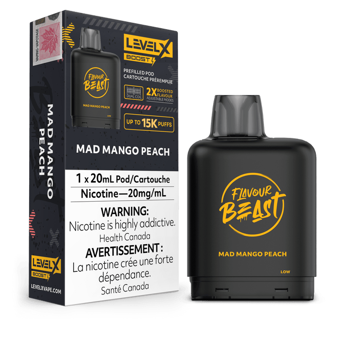 Flavour Beast Level X Boost 25K Pod - Mad Mango Peach