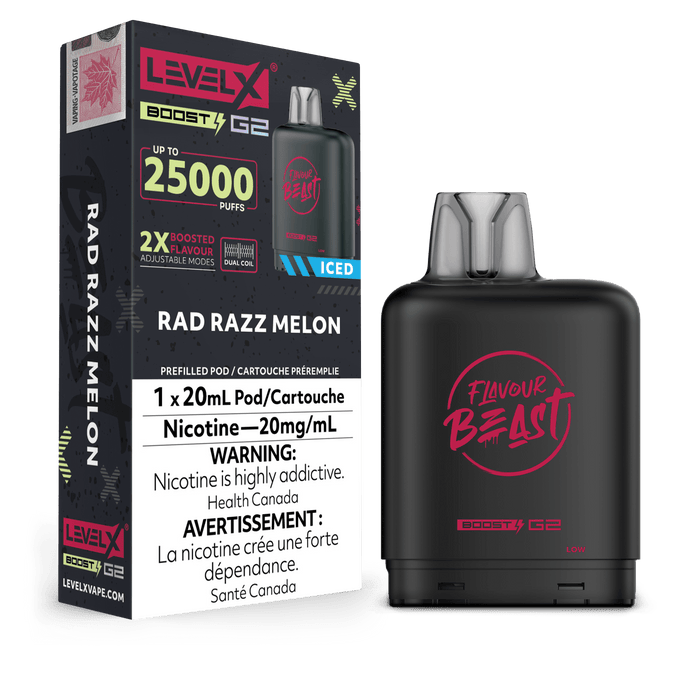 Flavour Beast Level X Boost 25K Pod - Rad Razz Melon