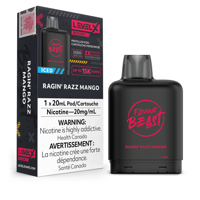 Flavour Beast Level X Boost 25K Pod - Ragin' Razz Mango Iced