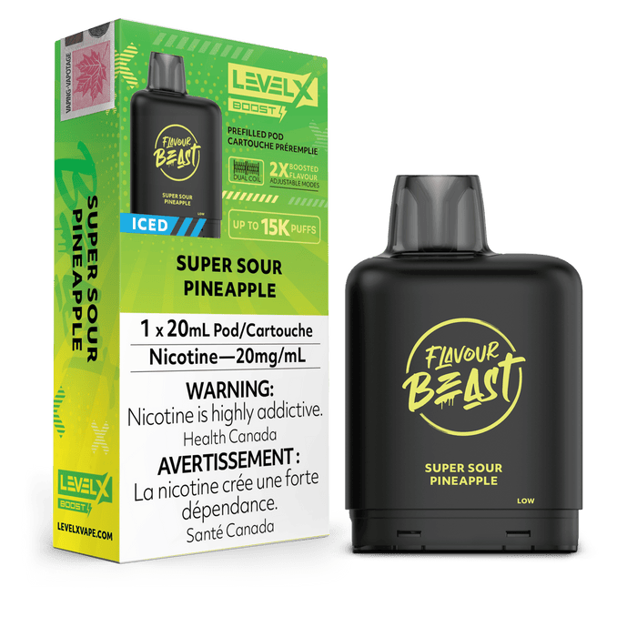 Flavour Beast Level X Boost 25K Pod - Super Sour Pineapple Iced