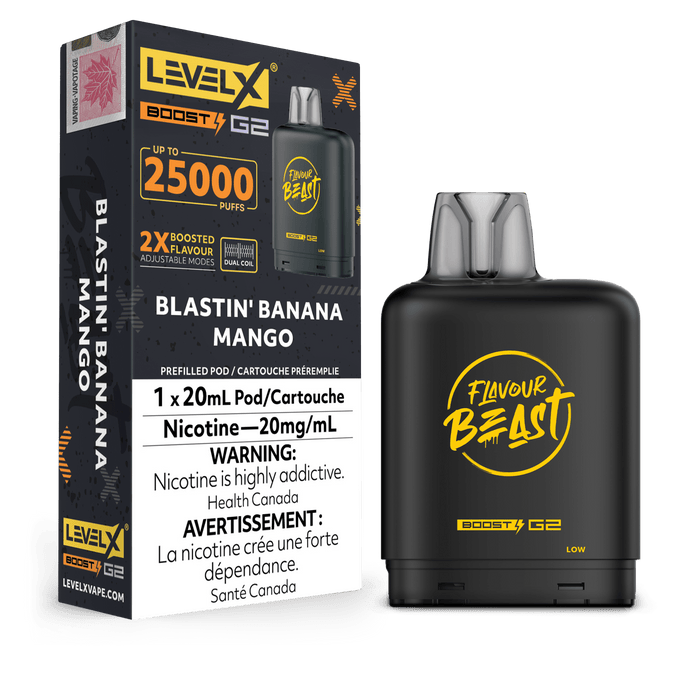 Flavour Beast Level X Boost 25000 Pod - Blastin Banana Mango