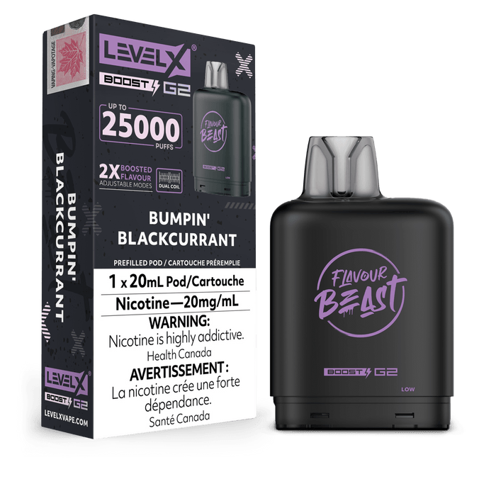 Flavour Beast Level X Boost 25000 Pod - Bumpin Blackcurrant