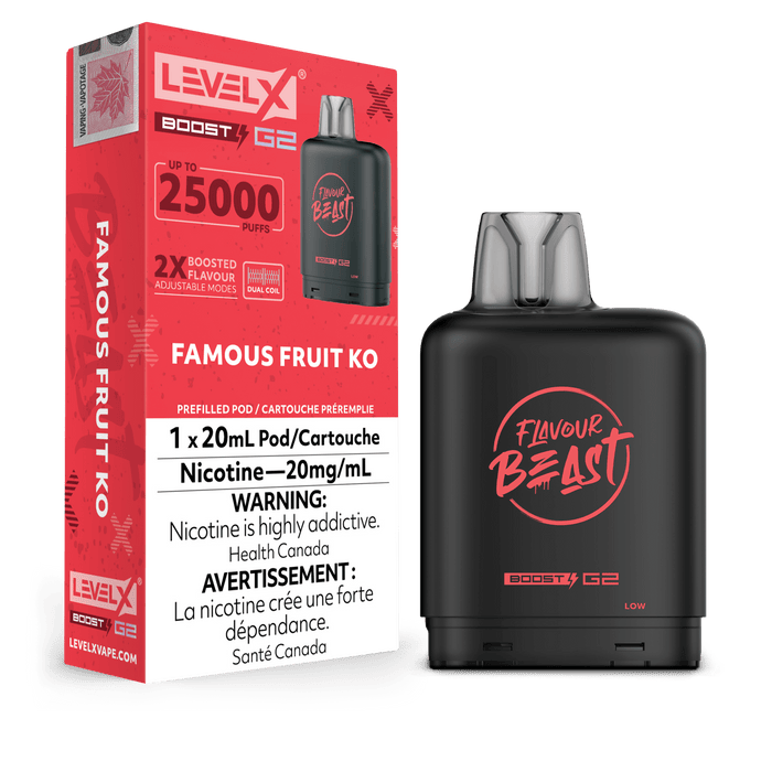 Flavour Beast Level X Boost 25000 Pod - Famous Fruit KO