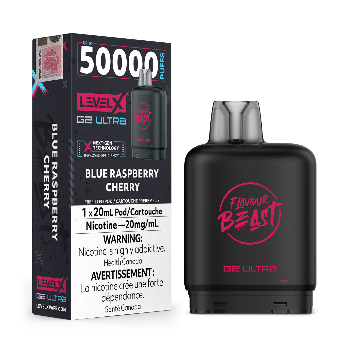 Flavour Beast Level X 50K Pod - Blue Raspberry Cherry — Vape Villa