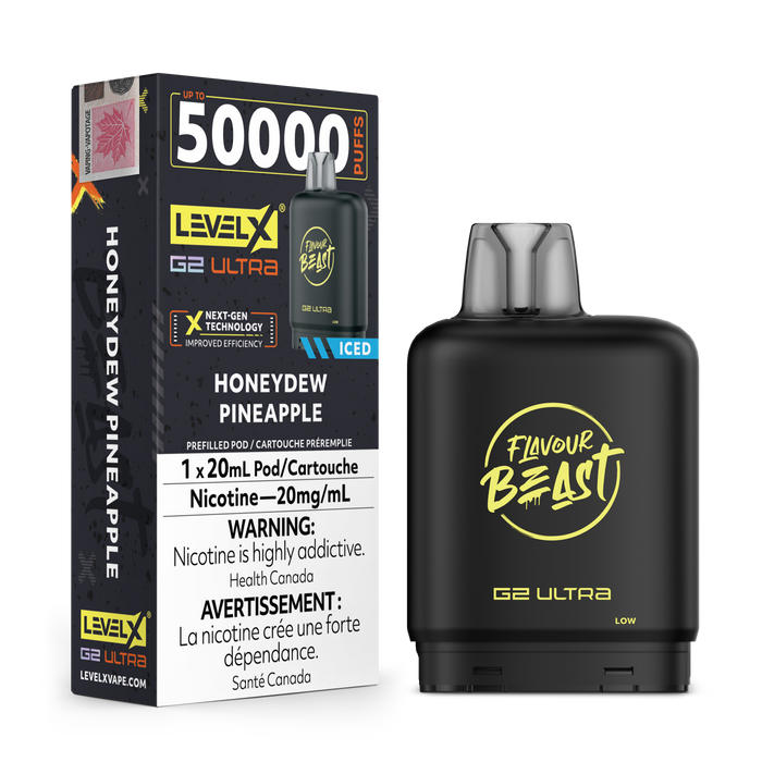 Flavour Beast Level X 50K Pod - Honeydew Pineapple Iced