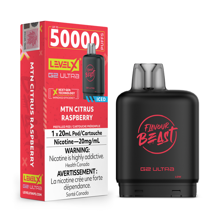 Flavour Beast Level X 50K Pod - MTN Citrus Raspberry Iced