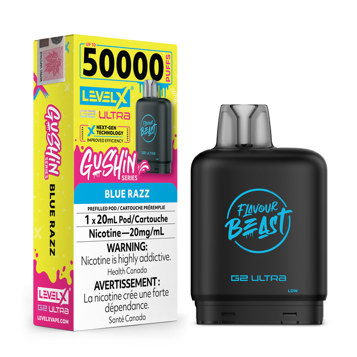 Flavour Beast Level X 50K Pod - Gushin Blue Razz