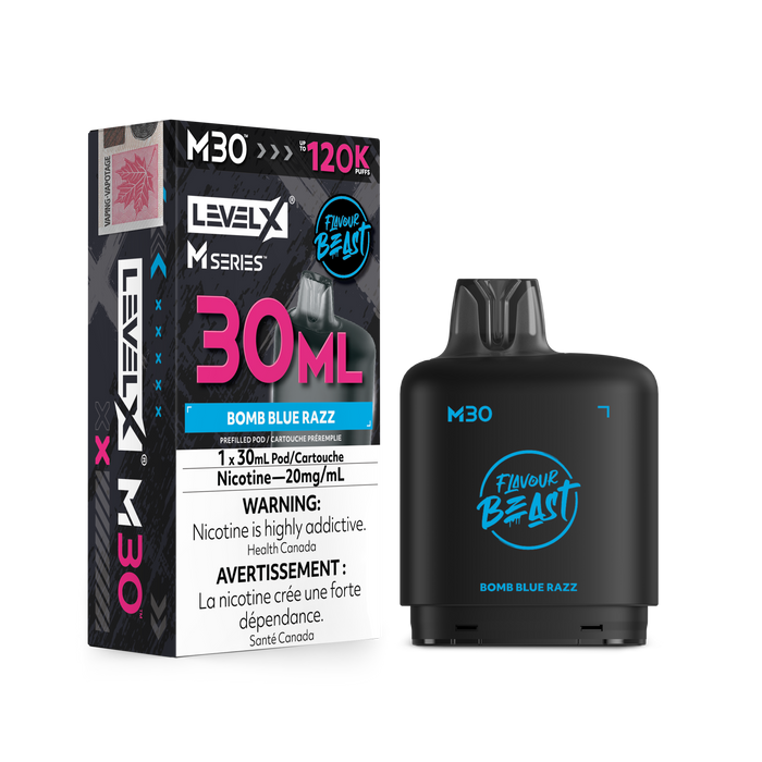 Flavour Beast Level X M 120K Pod - Bomb Blue Razz
