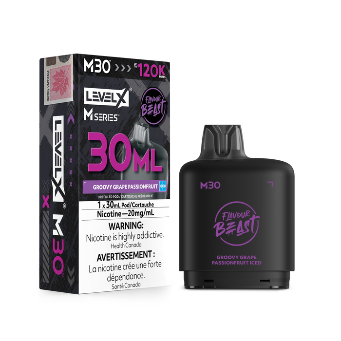 Flavour Beast Level X M 120K Pod - Groovy Grape Passionfruit Iced
