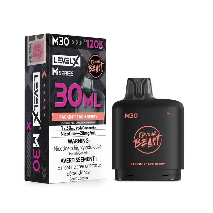 Flavour Beast Level X M 120K Pod - Packin' Peach Berry