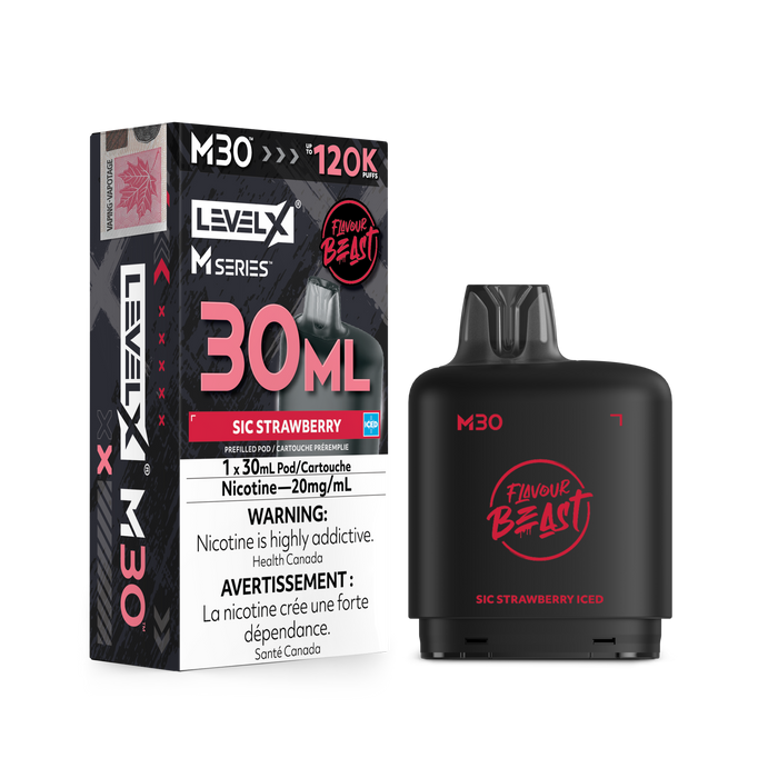 Flavour Beast Level X M 120K Pod - Sic Strawberry Iced