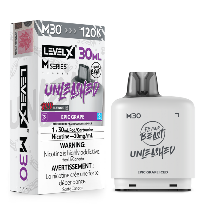 Flavour Beast Unleashed Level X M 120K Pod - Epic Grape Ice