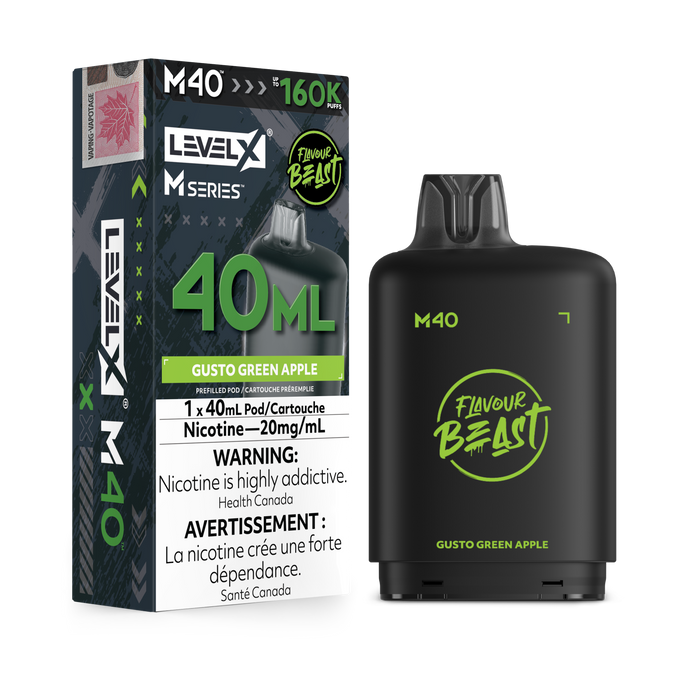 Flavour Beast Level X M 160K Pod - Gusto Green Apple