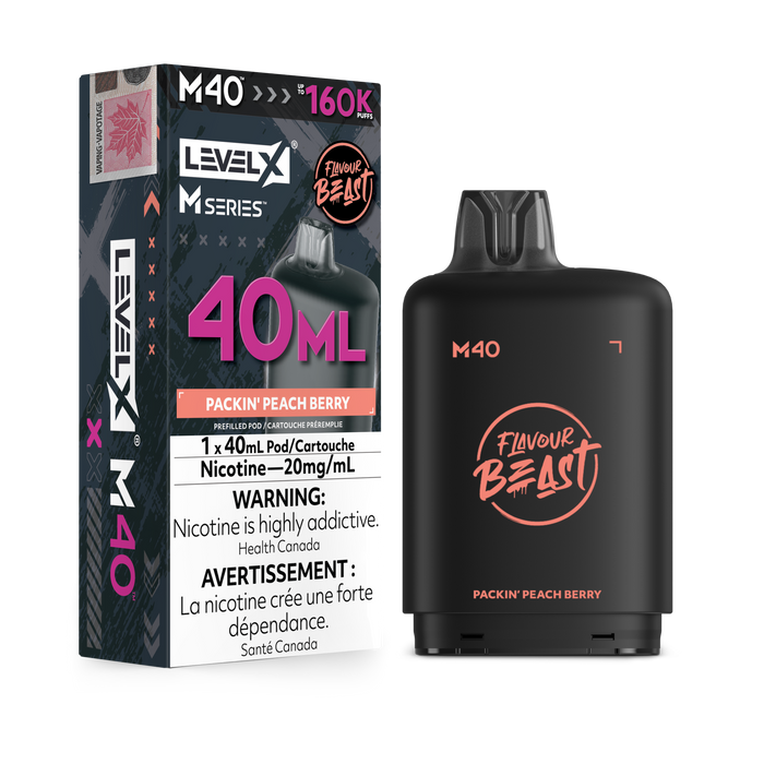 Flavour Beast Level X M 160K Pod - Packin' Peach Berry