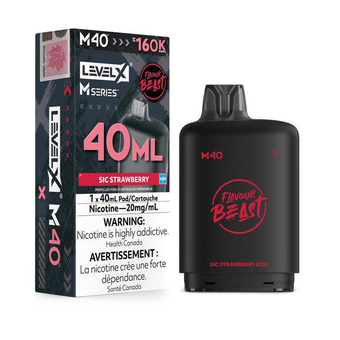 Flavour Beast Level X M 160K Pod - Sic Strawberry Iced