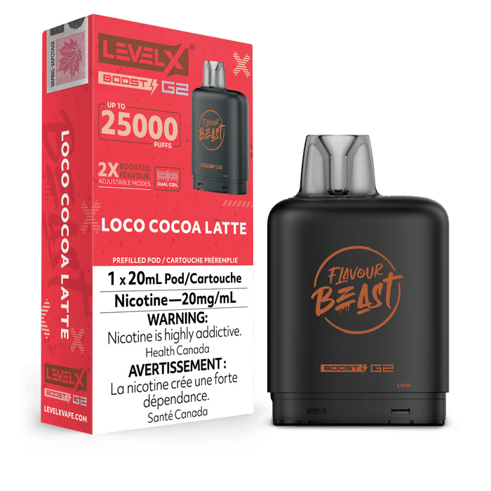 Flavour Beast Level X Boost 25000 Pod - Loco Cocoa Latte