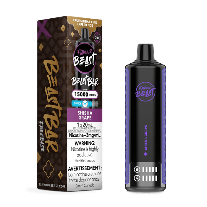 Flavour Beast Bar 15000 - Shisha Grape Low Ice