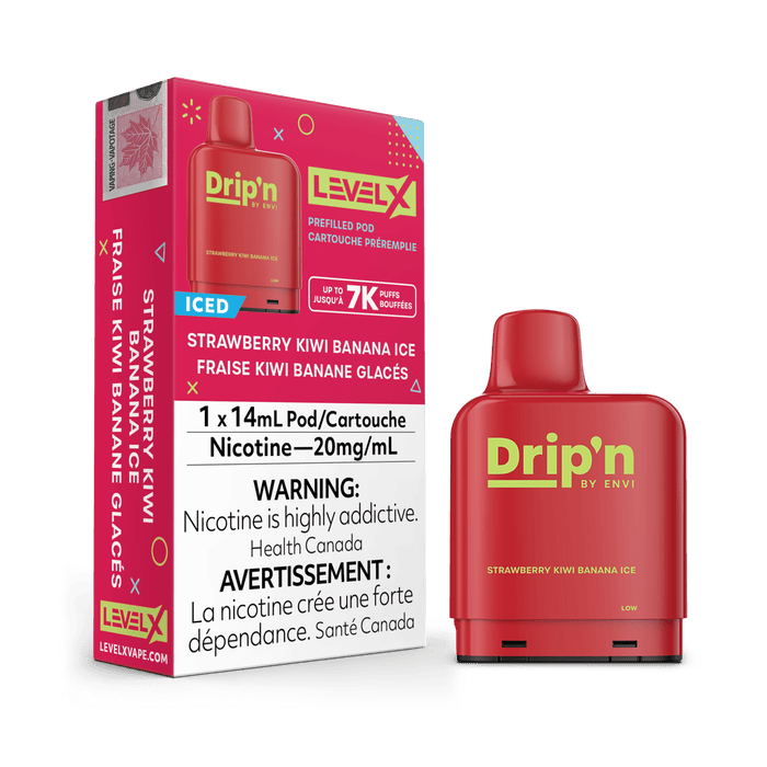 Envi Drip'n Level X 7000 Pod - Strawberry Kiwi Banana Ice