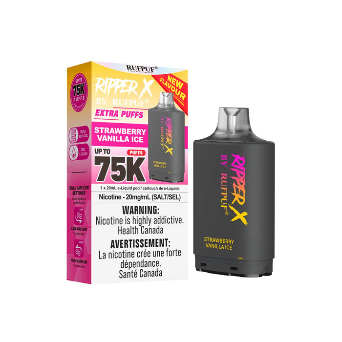 Ripper X 75K Pod - Strawberry Vanilla Ice
