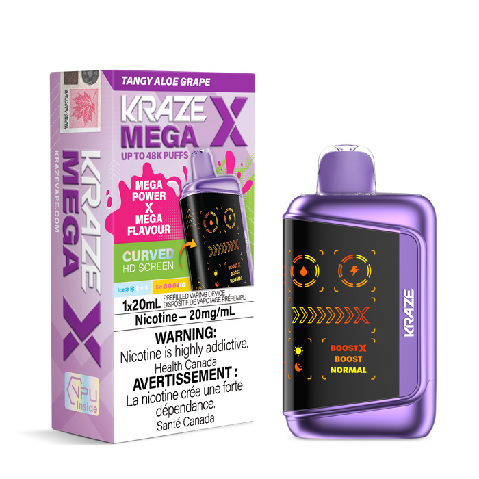 Kraze Mega X 48K - Tangy Aloe Grape