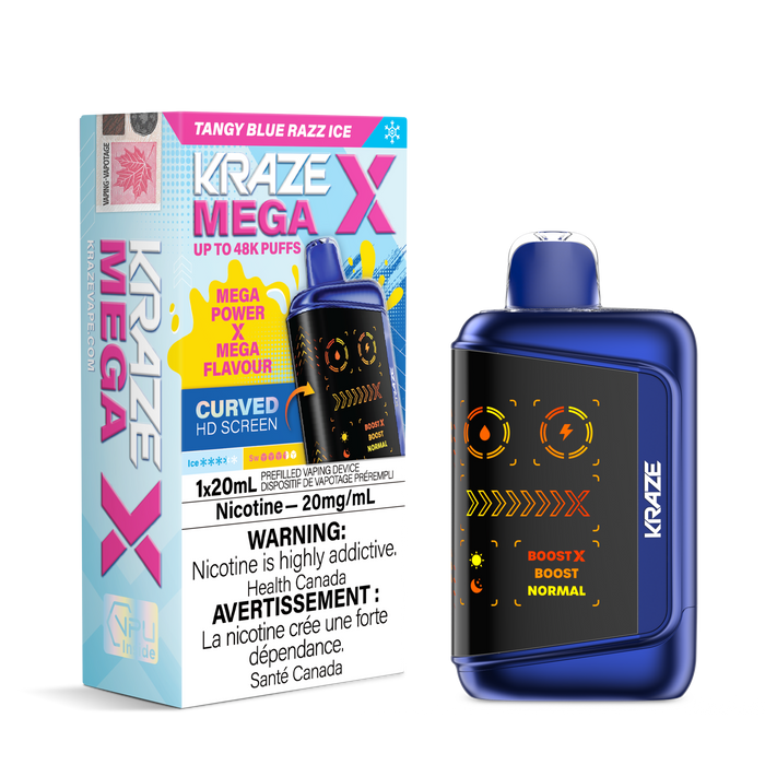 Kraze Mega X 48K - Tangy Blue Razz Ice