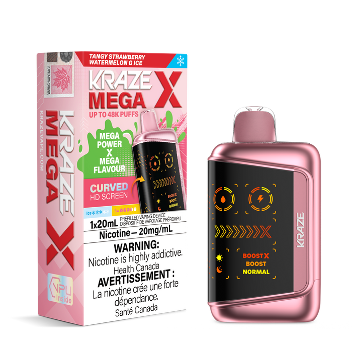 Kraze Mega X 48K - Tangy Strawberry Watermelon G Ice