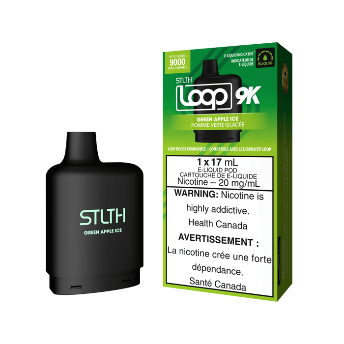 STLTH Loop 9K Pod - Green Apple Ice