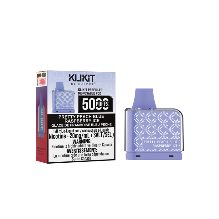 RufPuf Klikit 5000 Pod - Pretty Peach Blue Raspberry Ice